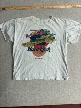 Vintage Hard Rock Cafe Orlando The Kingdom of Rock and Roll T-Shirt White Large